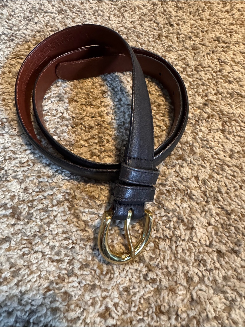 Vintage Voach 8400 Leather Women's Belt with brass Tone Buckle - L